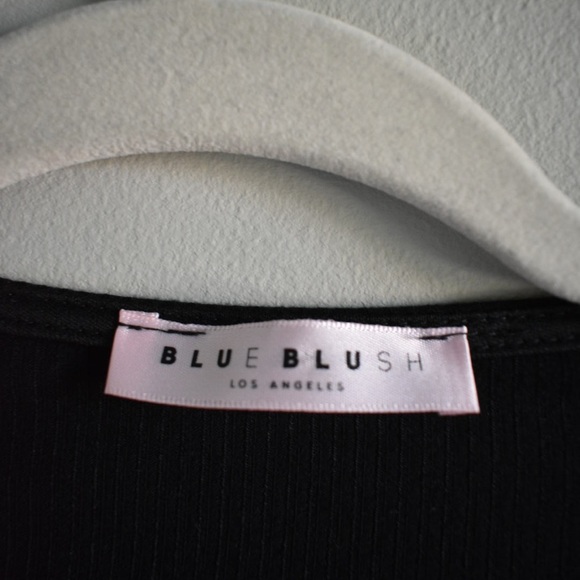 Blue Blush Long Sleeve Wrap Shirt - Picture 3 of 5
